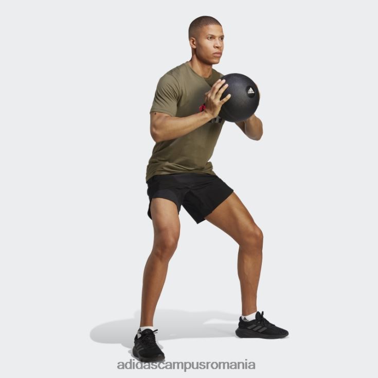 adidas campus romania tricou de antrenament cu logo sezonier train essentials olive adidas bărbați măsline J266N220586