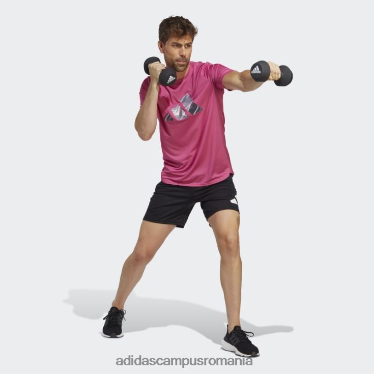 adidas campus romania tricou fucsia conceput pentru mișcare hiit antrenament bărbați fucsia/negru J266N220632