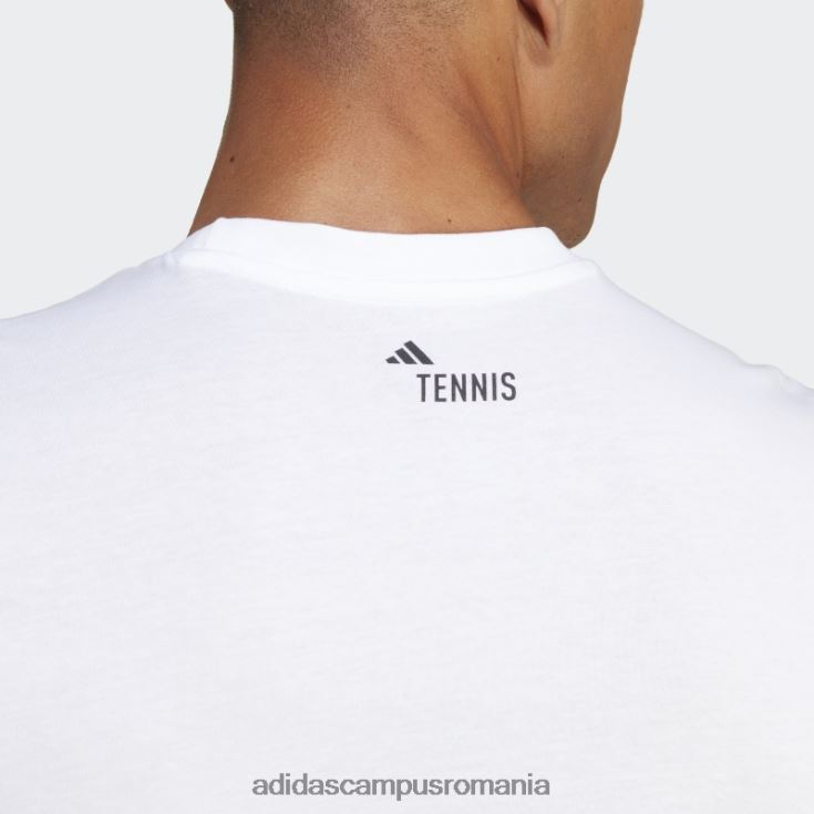 adidas campus romania tricou grafic aeroready tenis alb bărbați alb J266N220288