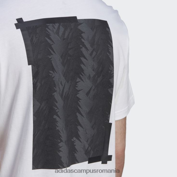 adidas campus romania tricou grafic juventus alb bărbați alb J266N220419