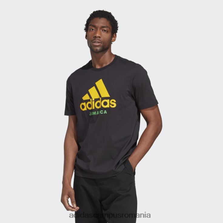 adidas campus romania tricou grafic negru Jamaica bărbați negru J266N220261
