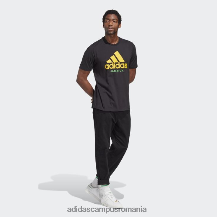 adidas campus romania tricou grafic negru Jamaica bărbați negru J266N220261