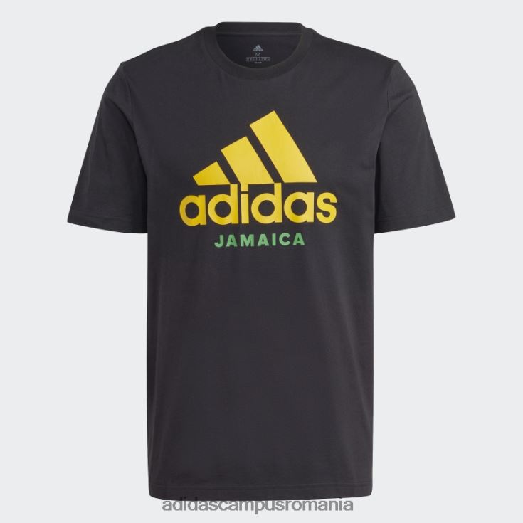 adidas campus romania tricou grafic negru Jamaica bărbați negru J266N220261