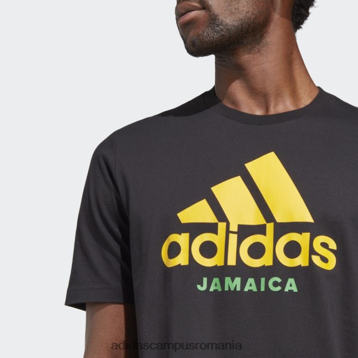 adidas campus romania tricou grafic negru Jamaica bărbați negru J266N220261