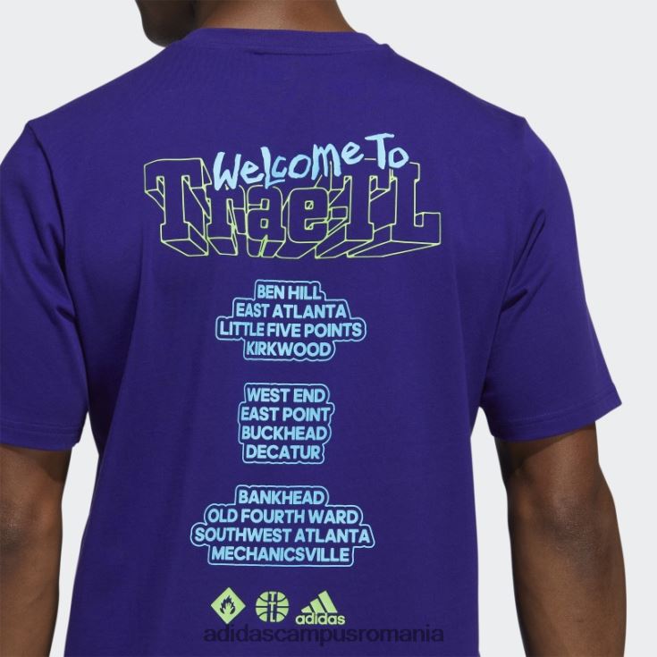 adidas campus romania tricou grafic trae violet bărbați Violet J266N220678