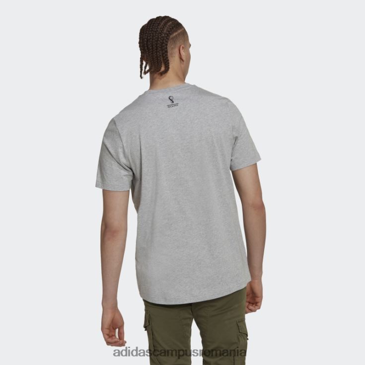 adidas campus romania tricou gri mediu cupa mondială fifa 2022 SUA bărbați gri mediu J266N220201