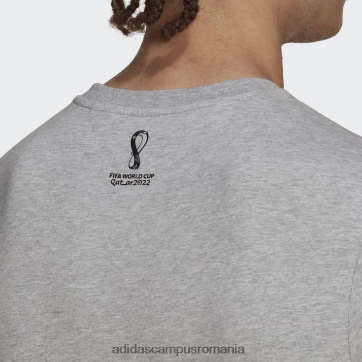 adidas campus romania tricou gri mediu cupa mondială fifa 2022 SUA bărbați gri mediu J266N220201