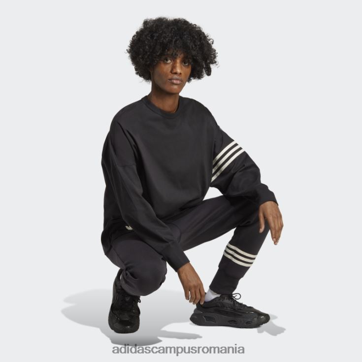 adidas campus romania tricou negru adicolor neuclassics cu mânecă lungă bărbați alb negru J266N220417