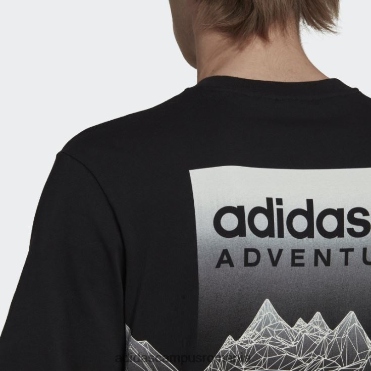 adidas campus romania tricou negru aventura munte spate fierbinte bărbați negru J266N220371