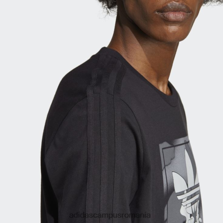 adidas campus romania tricou negru cu limbă camo cu grafică adidas bărbați negru J266N220193