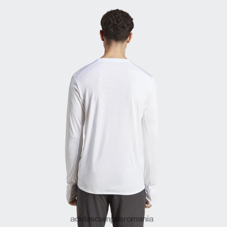 adidas campus romania tricou pentru alergare rapid cu mânecă lungă alb bărbați alb J266N220546