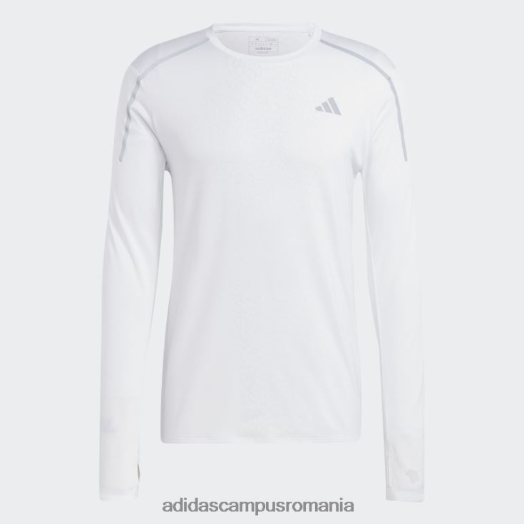 adidas campus romania tricou pentru alergare rapid cu mânecă lungă alb bărbați alb J266N220546
