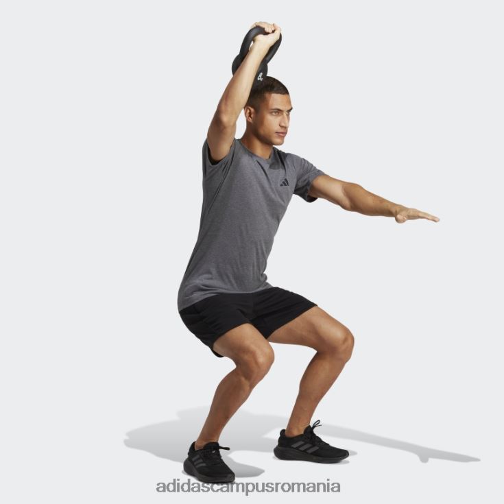 adidas campus romania tricou pentru antrenament gri închis, Heather Train essentials feelready bărbați gri închis ericiu/alb/negru J266N220273