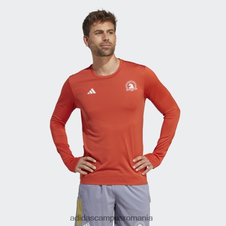 adidas campus romania tricou roșu de alergare boston marathon 2023 cu mânecă lungă adidas bărbați roșu J266N220367