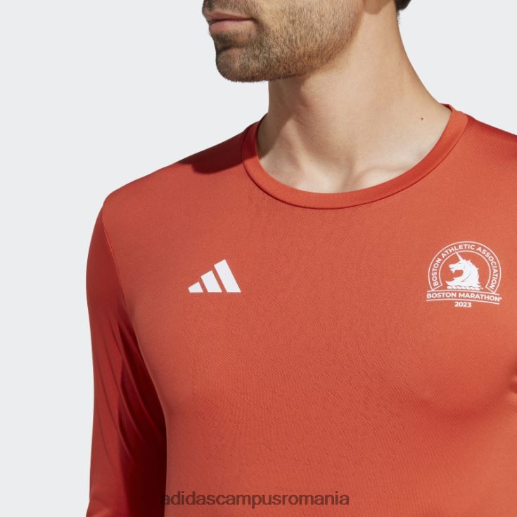 adidas campus romania tricou roșu de alergare boston marathon 2023 cu mânecă lungă adidas bărbați roșu J266N220367