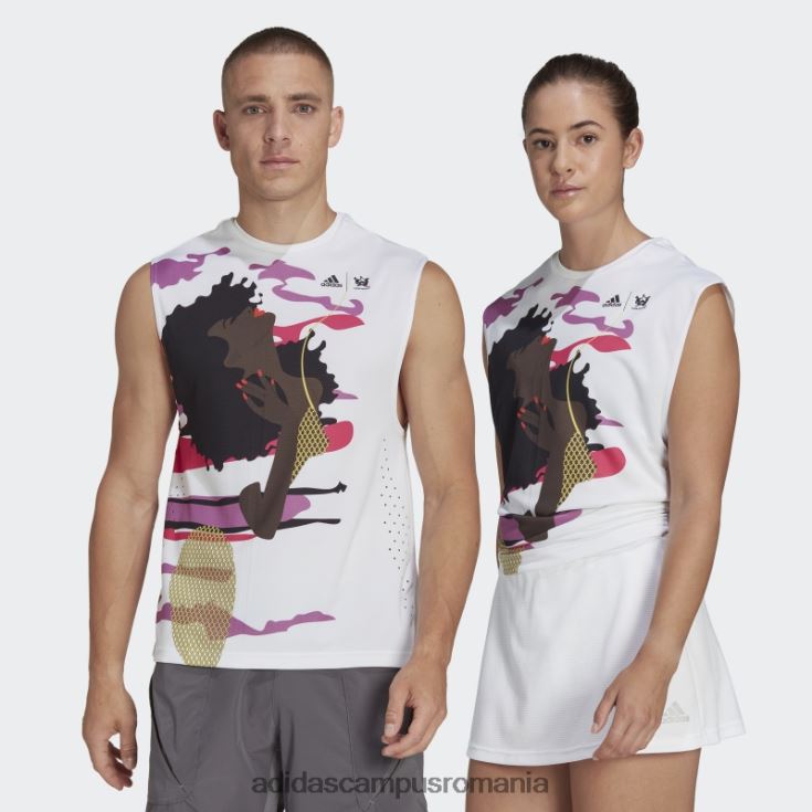 adidas campus romania tricou tenis new york fără mâneci (gen neutru) alb bărbați alb J266N220480