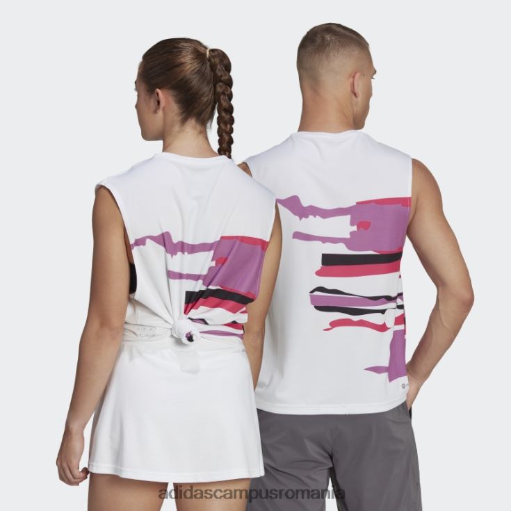 adidas campus romania tricou tenis new york fără mâneci (gen neutru) alb bărbați alb J266N220480