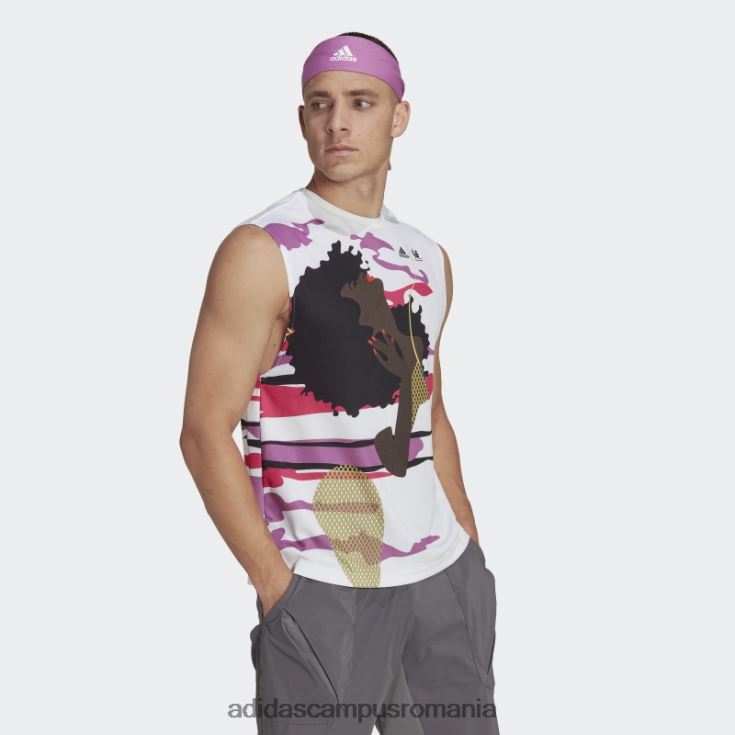 adidas campus romania tricou tenis new york fără mâneci (gen neutru) alb bărbați alb J266N220480