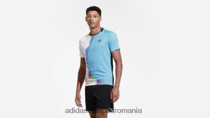 adidas campus romania tricou tenis wc alb bărbați alb/cian J266N220198