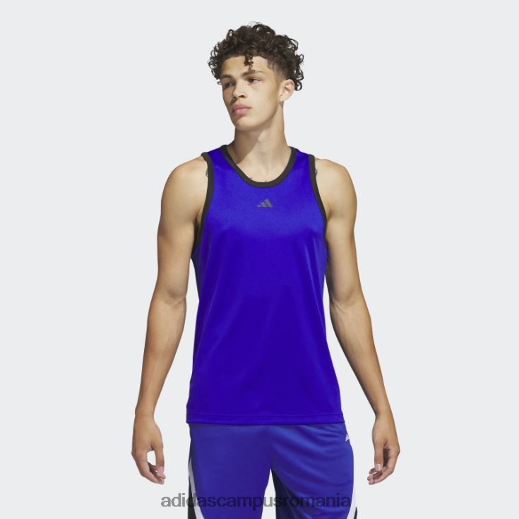 adidas campus romania blue legends baschet 3-stripe tank top fashion bărbați albastru/negru J266N220538