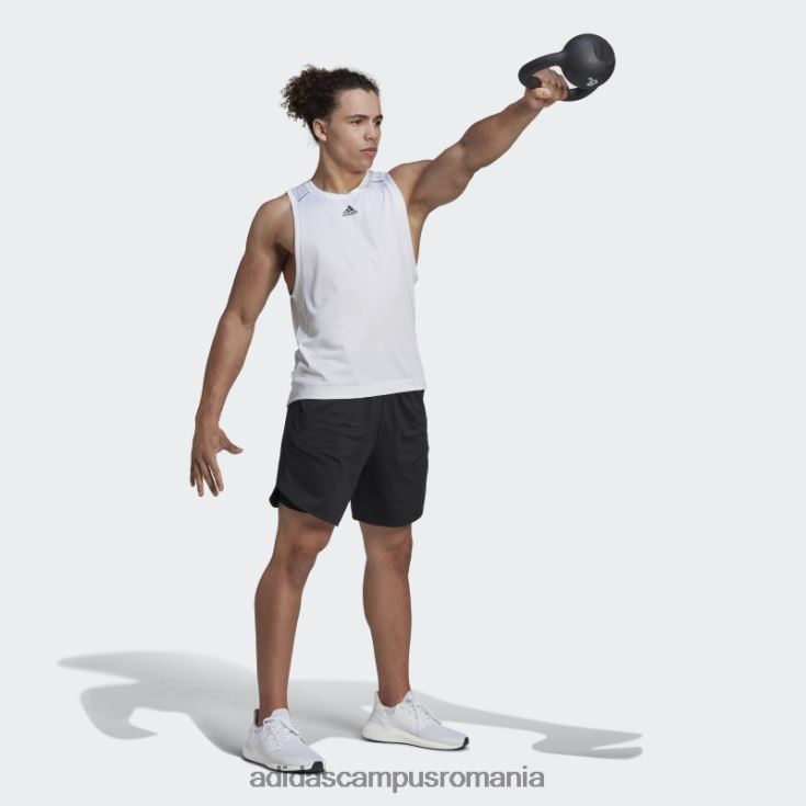 adidas campus romania maiou de antrenament hiit spin alb bărbați alb J266N220203