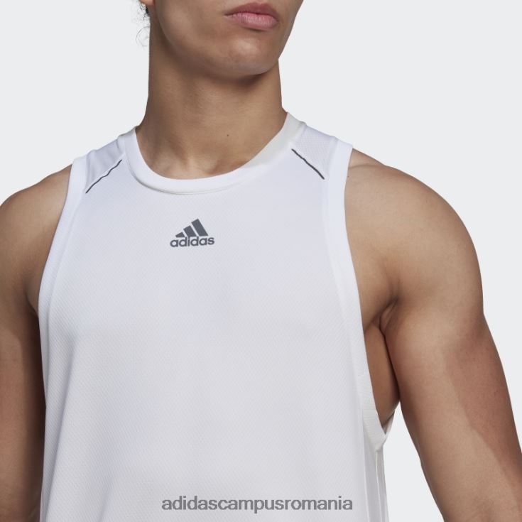 adidas campus romania maiou de antrenament hiit spin alb bărbați alb J266N220203