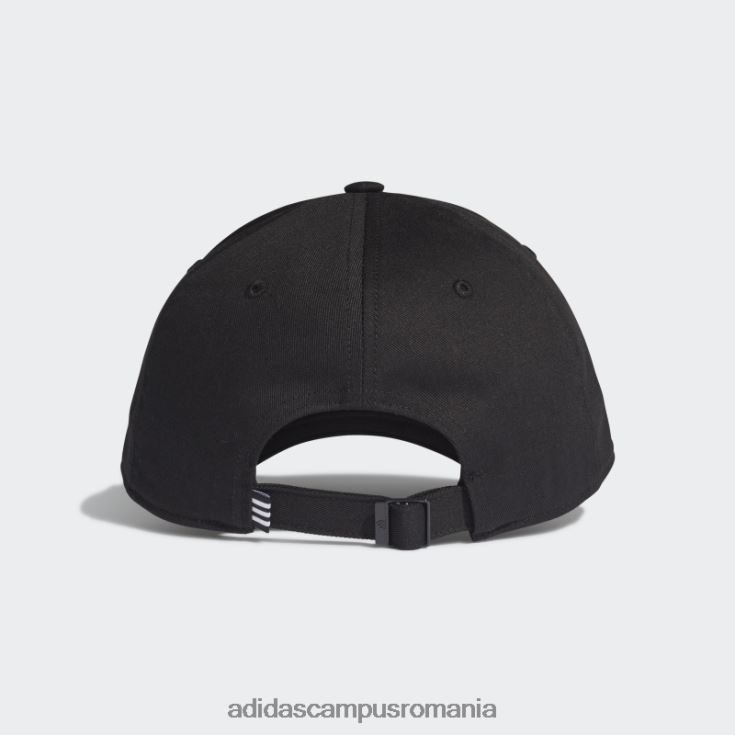 adidas campus romania șapcă de baseball neagră din bumbac unisex alb negru J266N21901