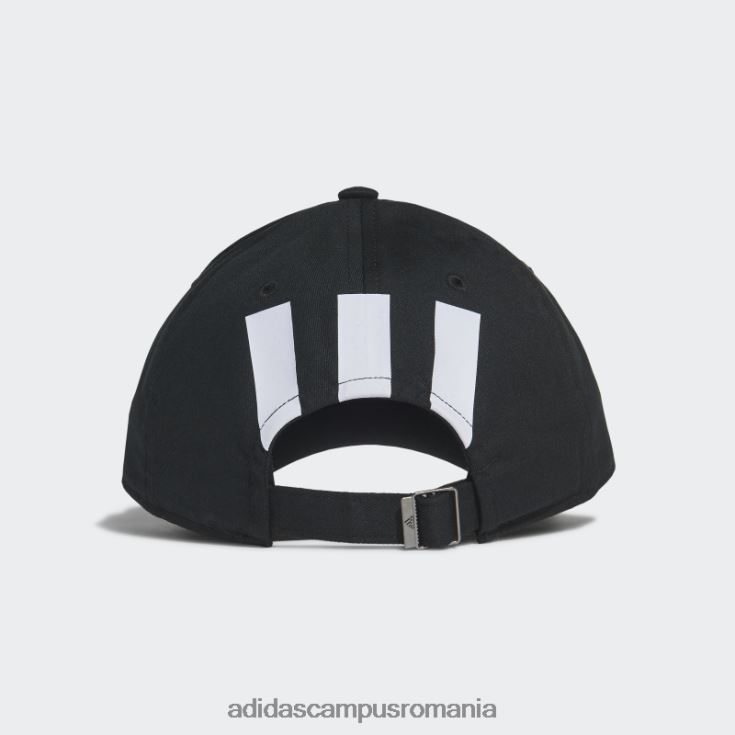 adidas campus romania șapcă neagră cu 3 dungi unisex alb negru J266N23779