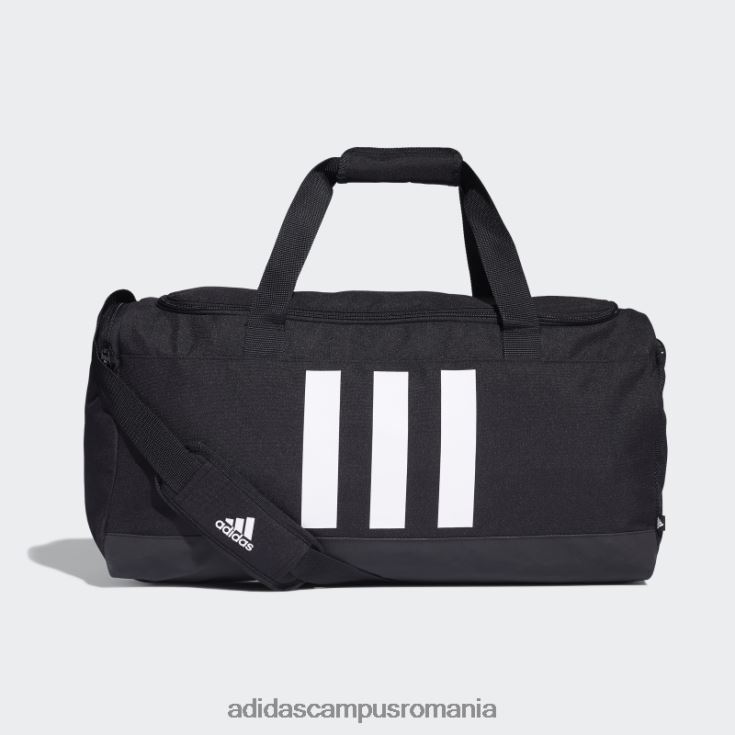adidas campus romania geantă duffel cu 3 dungi negru mediu unisex alb negru J266N23775