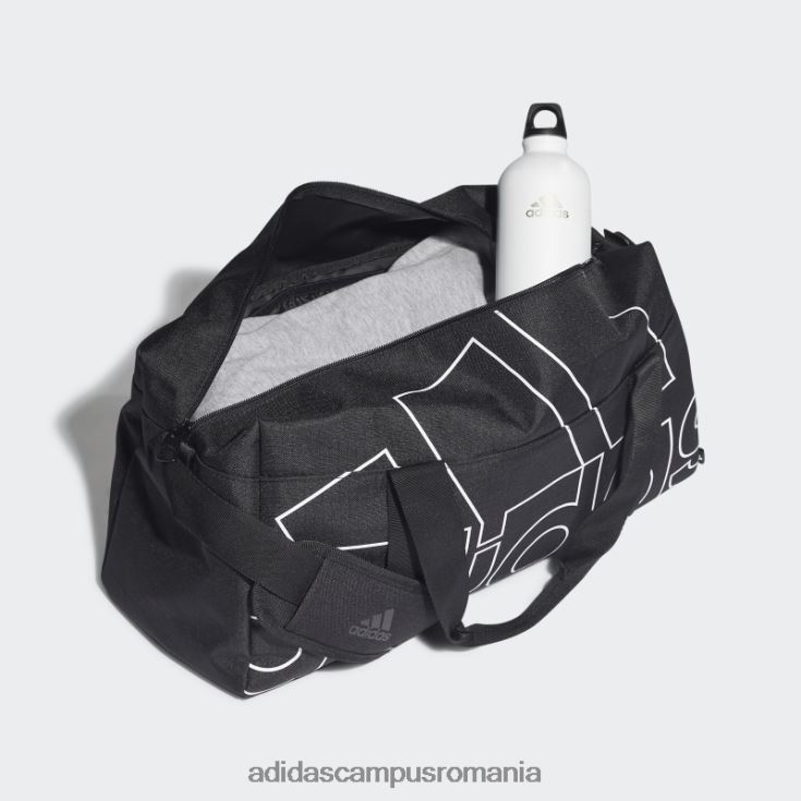 adidas campus romania insigna neagră a geantă sport mic unisex alb negru J266N21913