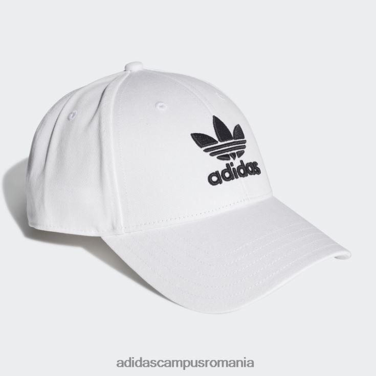 adidas campus romania șapcă de baseball trefoil albă unisex alb negru J266N27385