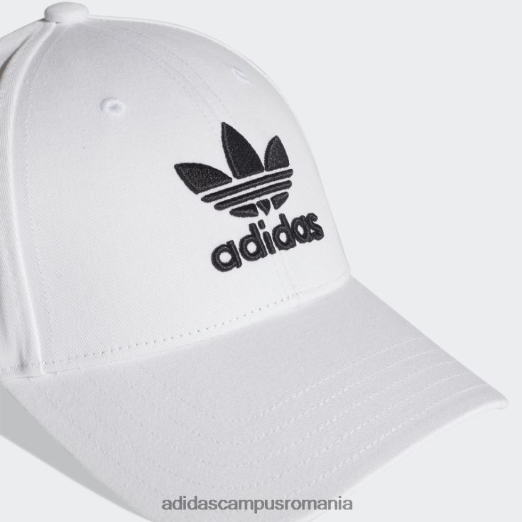 adidas campus romania șapcă de baseball trefoil albă unisex alb negru J266N27385