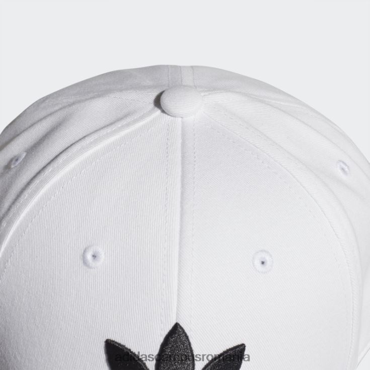 adidas campus romania șapcă de baseball trefoil albă unisex alb negru J266N27385