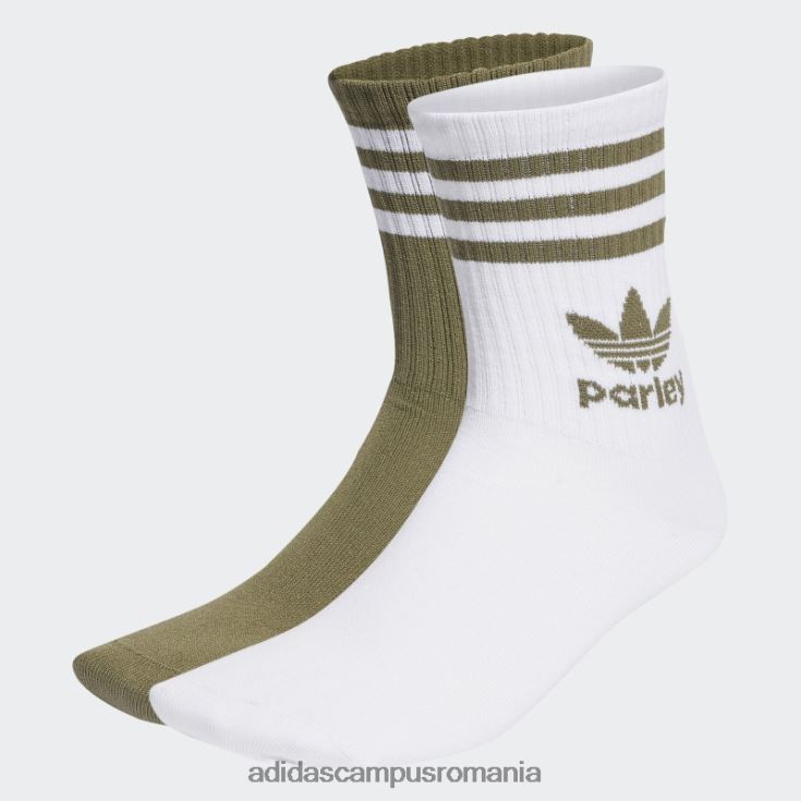adidas campus romania ciorap alb parley mid crew 2 perechi adidas unisex alb/măsliniu J266N27737