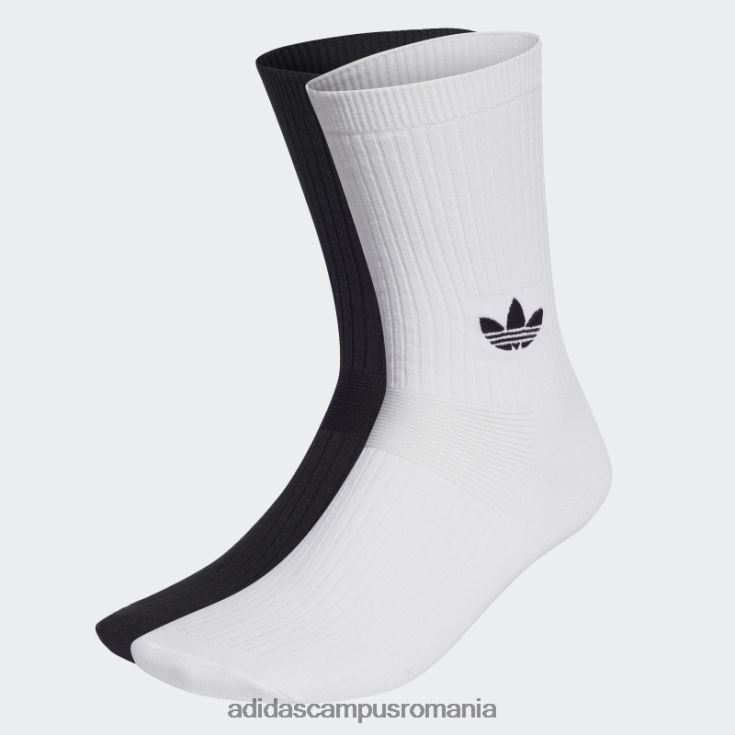 adidas campus romania ciorapi albi de arhiva 2 perechi unisex alb negru J266N28195