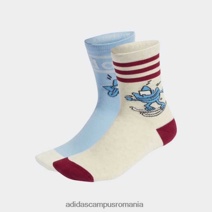 adidas campus romania ciorapi albi pentru echipaj 2 perechi adidas unisex alb/albastru J266N28049