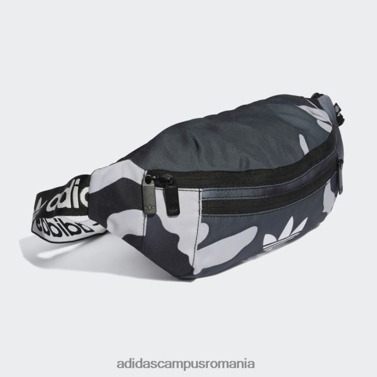 adidas campus romania geantă de talie camo neagră unisex negru J266N215779