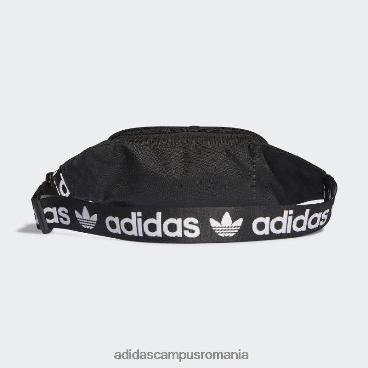 adidas campus romania geantă neagră cu marca adicolor din bandă unisex alb negru J266N28135