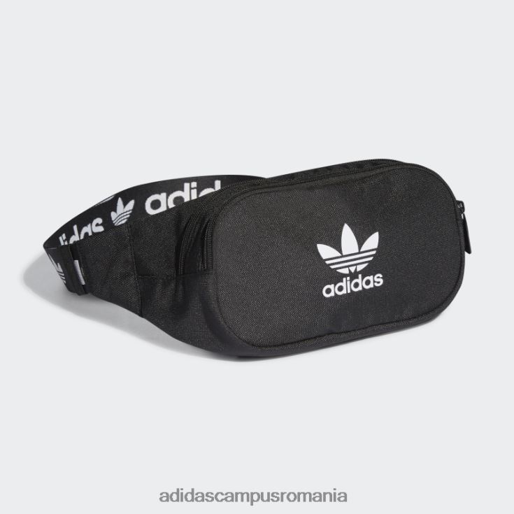 adidas campus romania geantă neagră cu marca adicolor din bandă unisex alb negru J266N28135