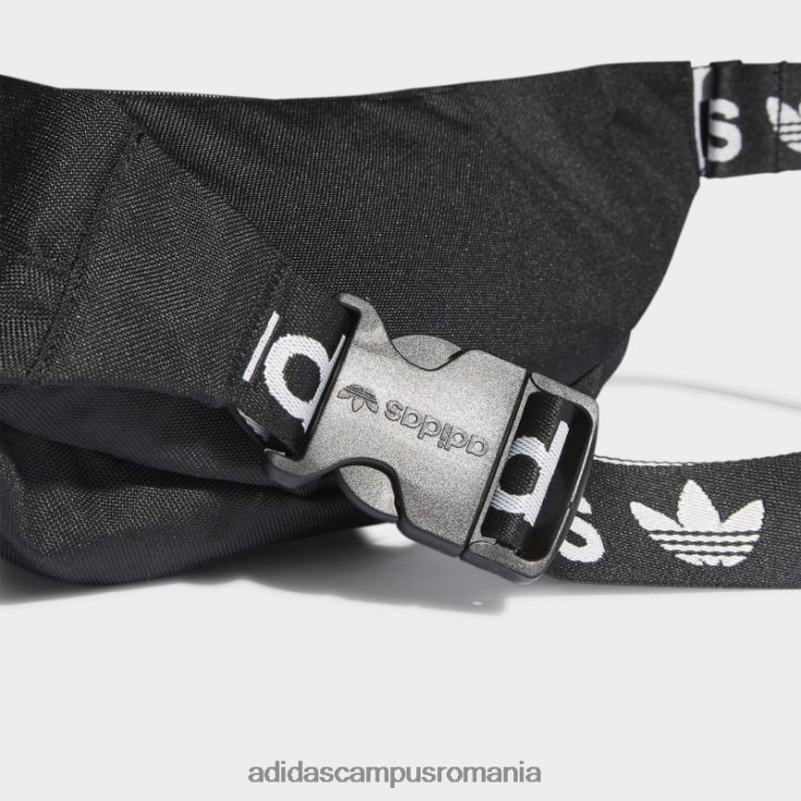 adidas campus romania geantă neagră cu marca adicolor din bandă unisex alb negru J266N28135