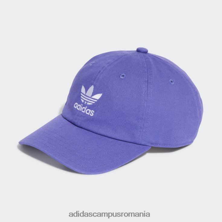 adidas campus romania lila adicolor classics trefoil șapcă de baseball spălată cu pietre unisex liliac J266N215598