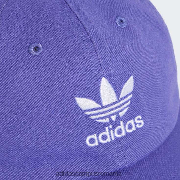 adidas campus romania lila adicolor classics trefoil șapcă de baseball spălată cu pietre unisex liliac J266N215598