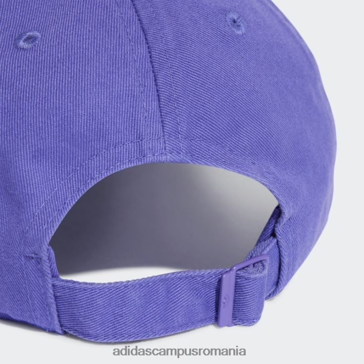 adidas campus romania lila adicolor classics trefoil șapcă de baseball spălată cu pietre unisex liliac J266N215598