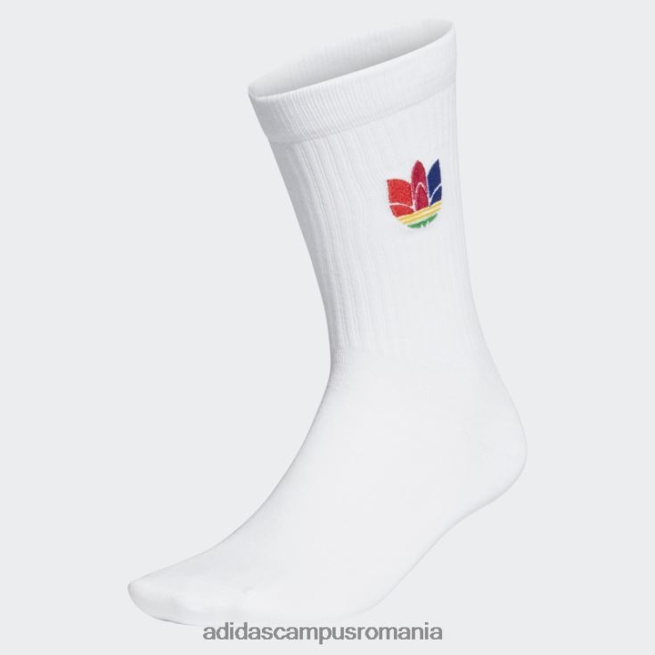 adidas campus romania șosete albe 3d trefoil cuff crew unisex alb/multicolor J266N23796