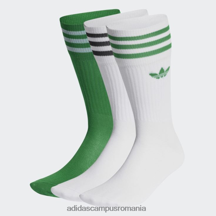 adidas campus romania șosete albe fierbinți pentru echipaj 3 perechi unisex alb/verde J266N215370