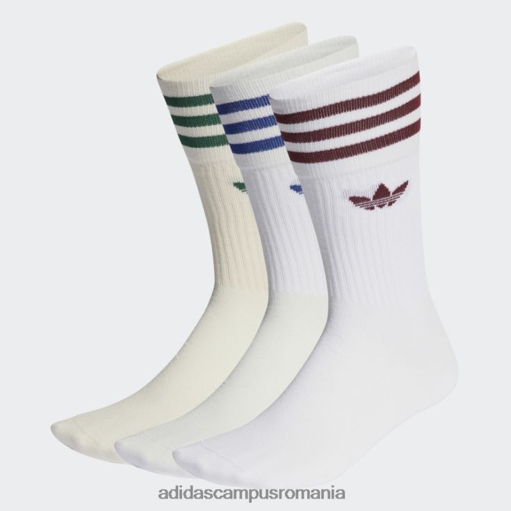 adidas campus romania șosete albe pentru echipaj 3 perechi fashion unisex alb J266N215354