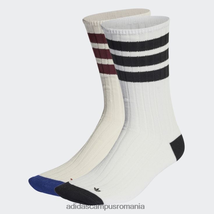 adidas campus romania șosete albi premium mid crew 2 perechi unisex alb J266N27708