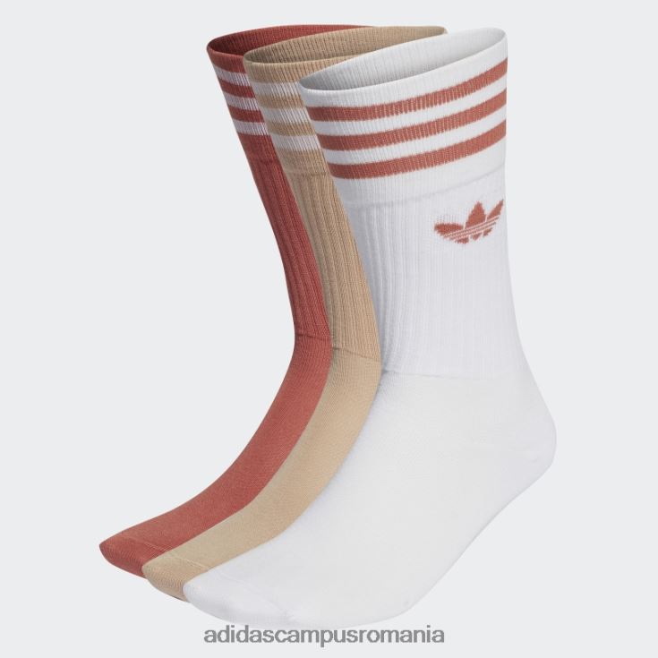 adidas campus romania șosete crew uni 3 perechi bej unisex alb/bej/pământ J266N28132