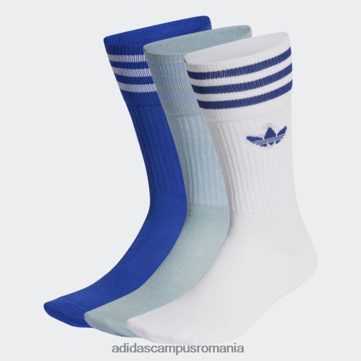 adidas campus romania șosete crew uni 3 perechi gri unisex alb/gri/albastru J266N21805