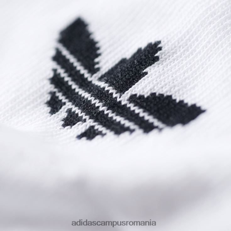 adidas campus romania șosete cu căptușeală albă trefoil - 3 perechi unisex alb negru J266N21727